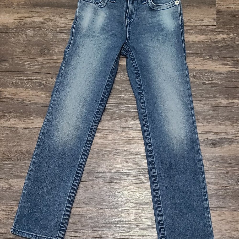 True Religion Classic 5 Pocket Relaxed Slim Fit Faded Jeans PO